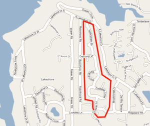 Linene Woods Outline Map